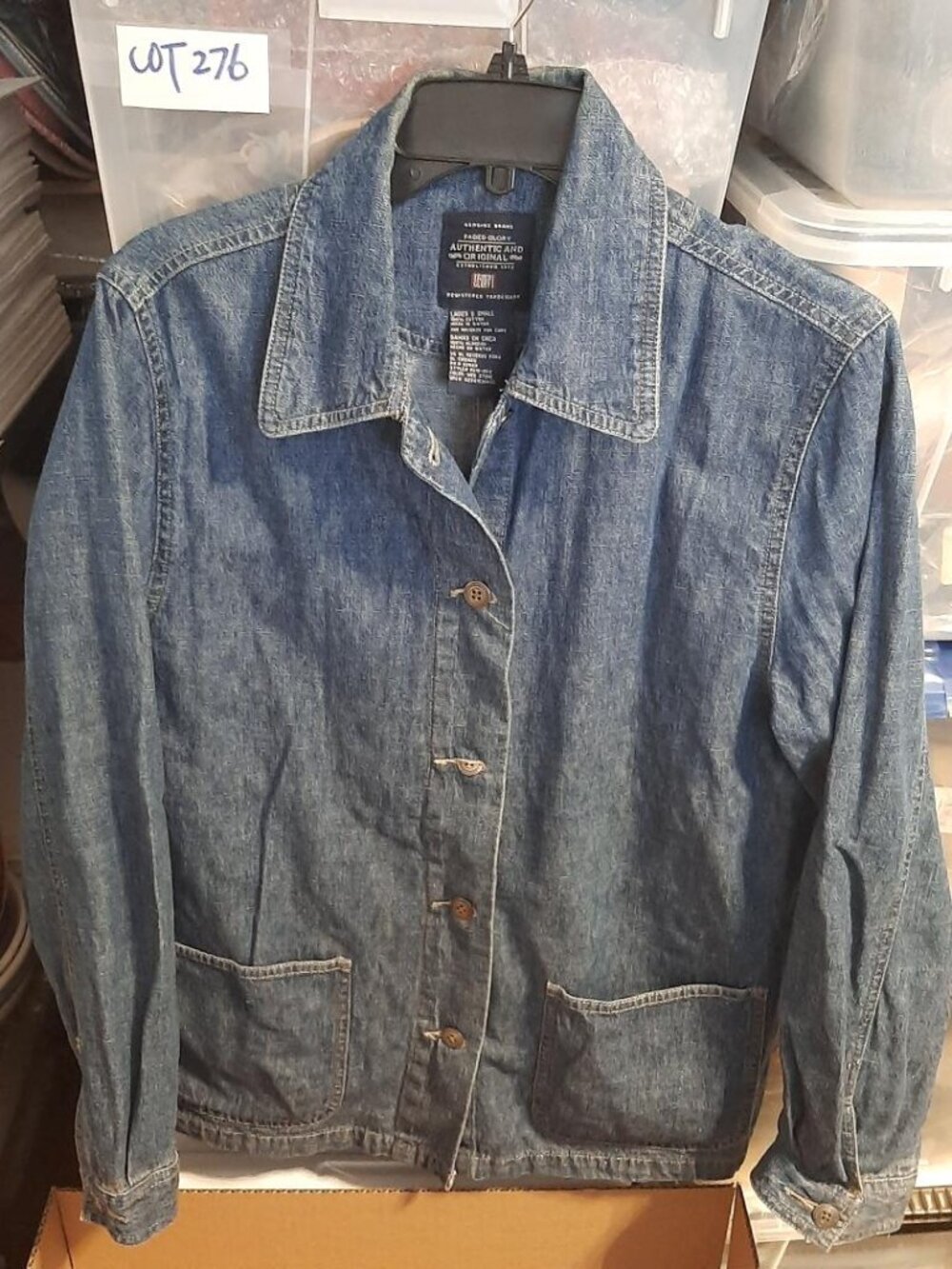 Faded Glory Authentic & Original Women Denim Jacket Two Pockets Sz S PreLoved